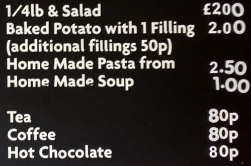 Kimmy's menu