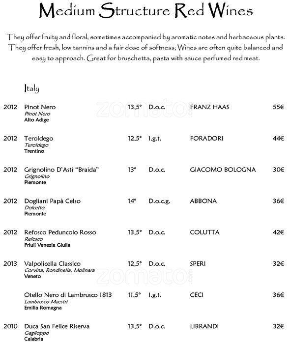 Menu di La terrasse Cuisine & Lounge 