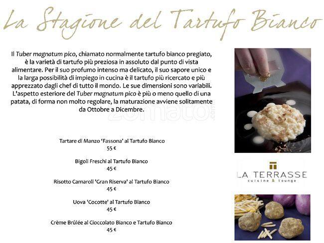 Menu di La terrasse Cuisine & Lounge 