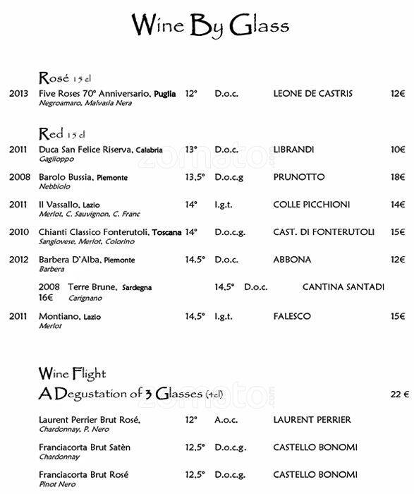 Menu di La terrasse Cuisine & Lounge 