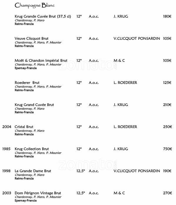 Menu di La terrasse Cuisine & Lounge 