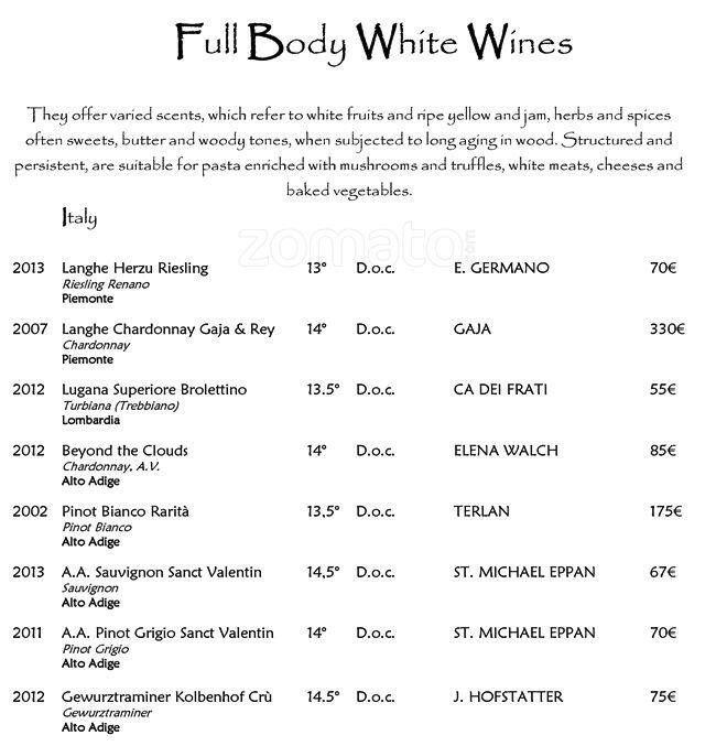 Menu di La terrasse Cuisine & Lounge 