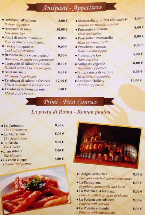 Menu di Holiday 