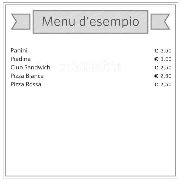 Menu di Bar Latteria Snack Bar Baglio 