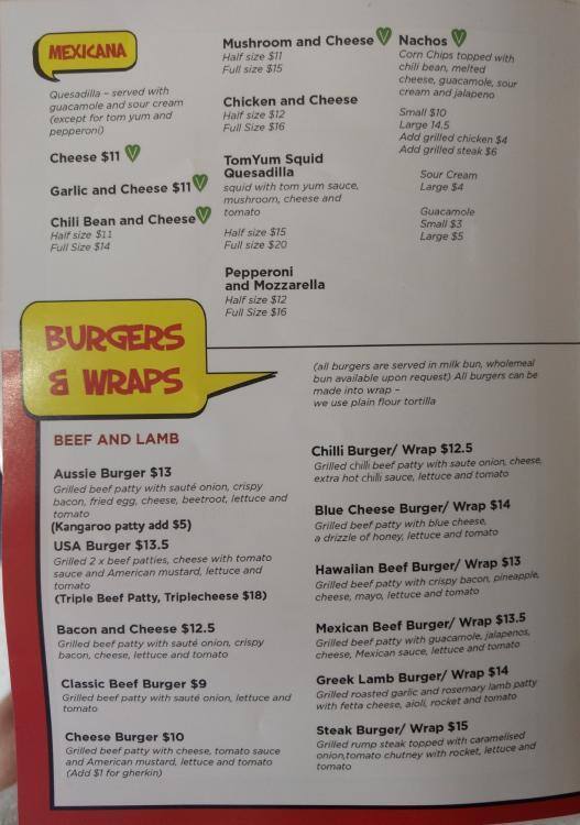 The Burger Joint Menu, Menu for The Burger Joint, Potts Point, Sydney Urbanspoon/Zomato