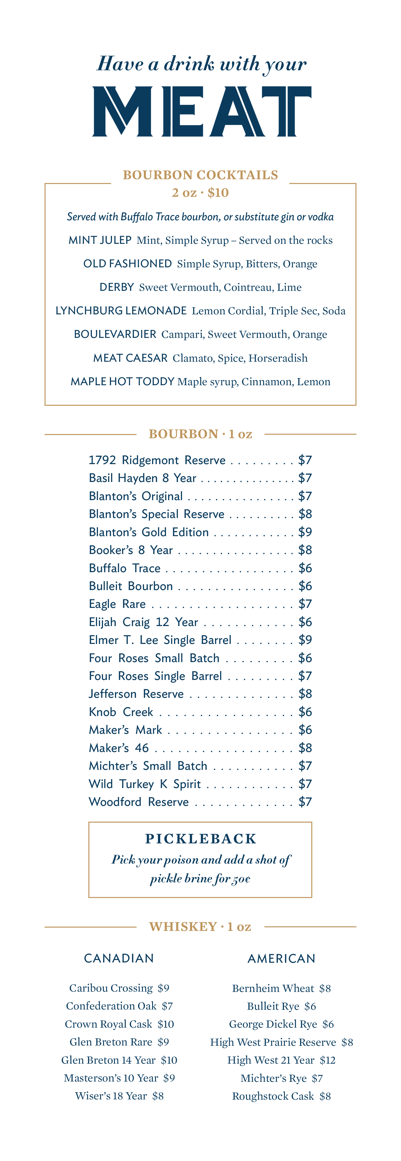 Menu at MEAT BBQ, Edmonton
