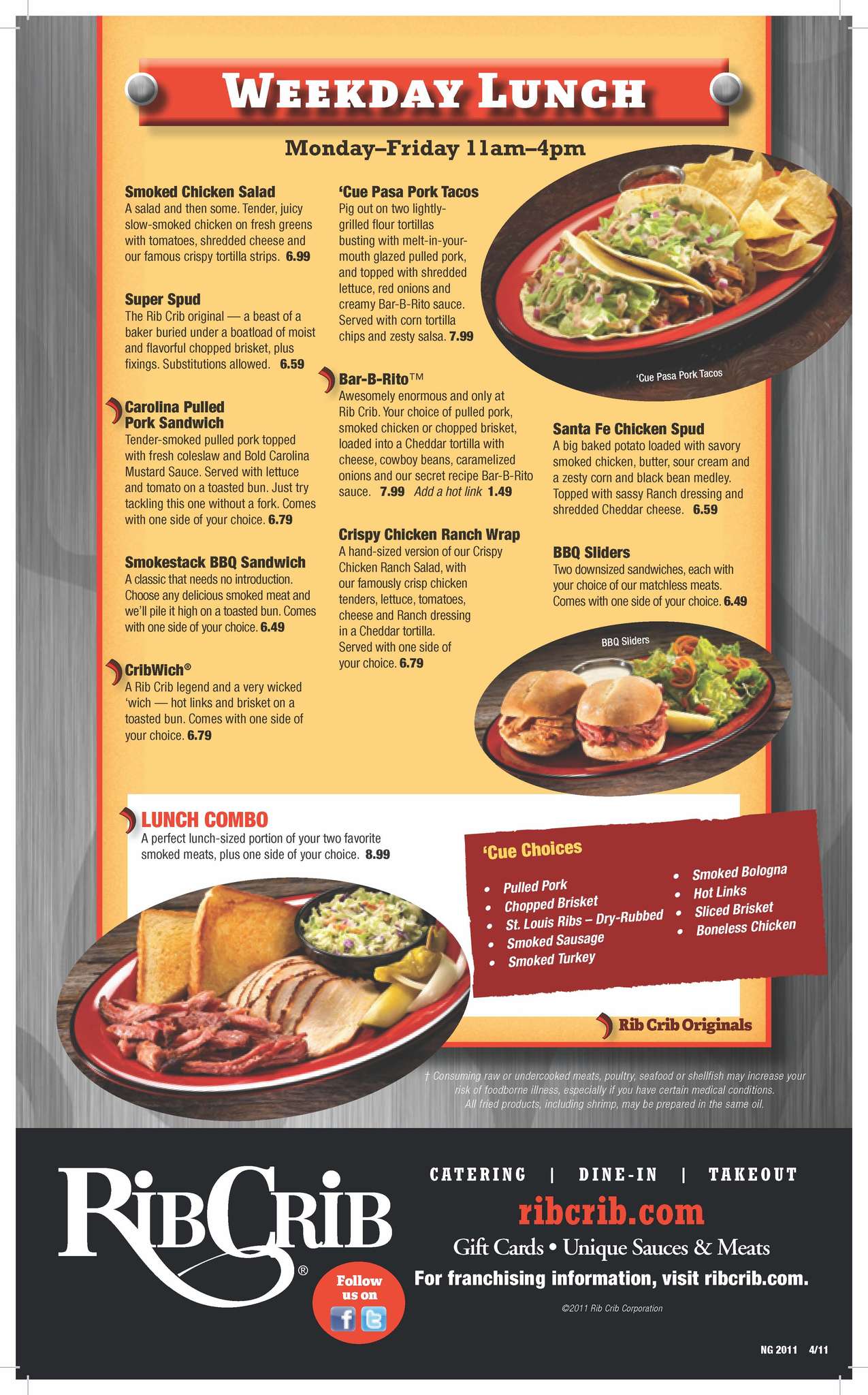 Rib Crib Bbq Grill Menu Menu For Rib Crib Bbq Grill Broken