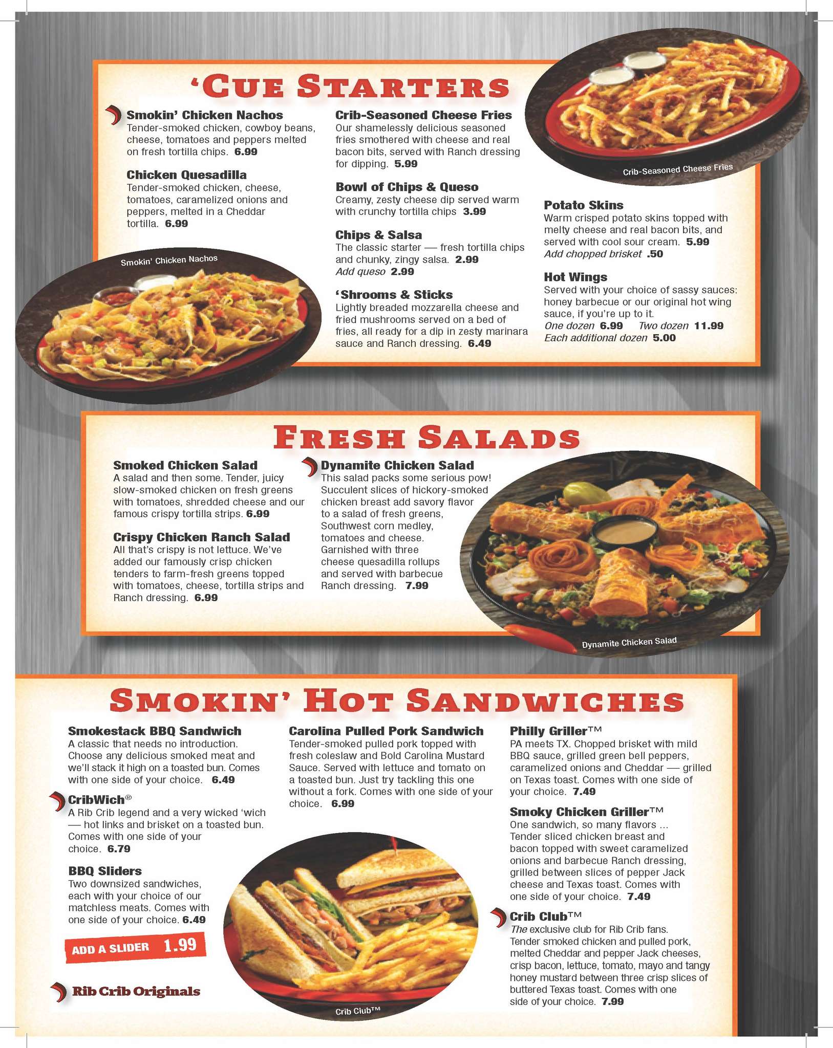 Rib Crib Bbq Grill Menu Menu For Rib Crib Bbq Grill Broken