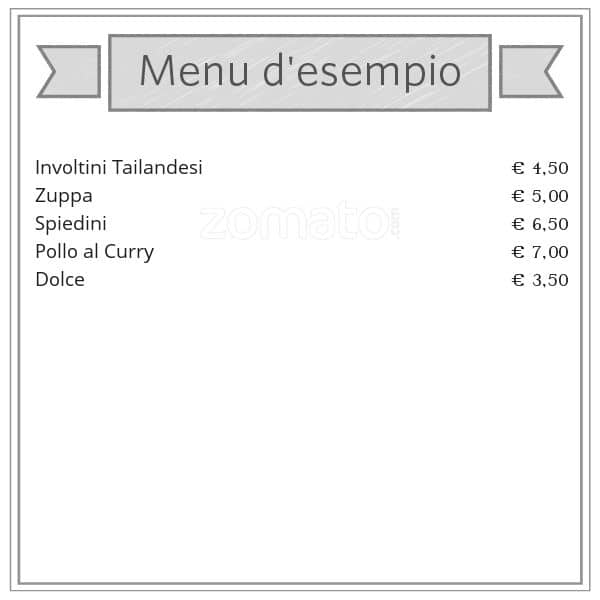 Menu di Sukhothai 