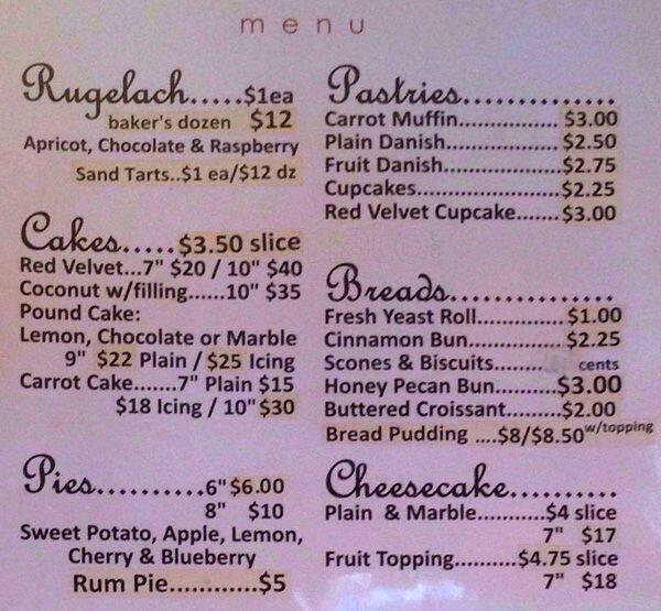 Lee Lee's Baked Goods Menu Urbanspoon/Zomato