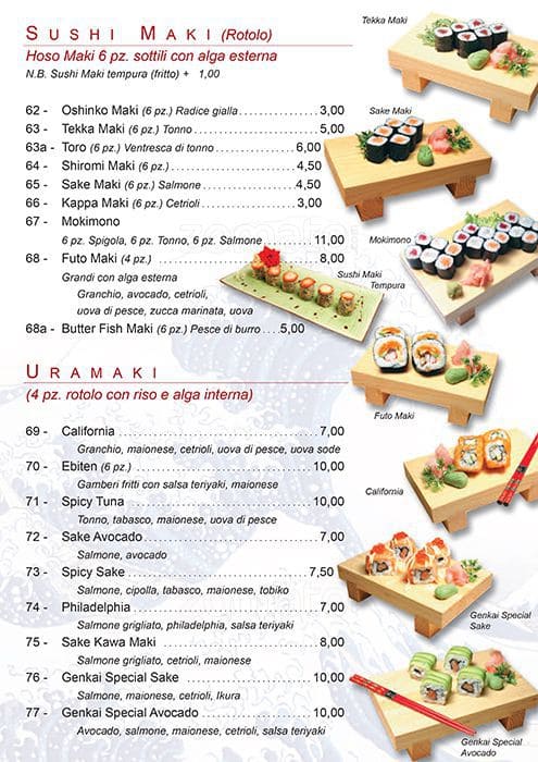 Genkai Speisekarte