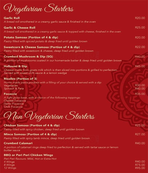 The red lotus restaurant menu menu for the red lotus restaurant