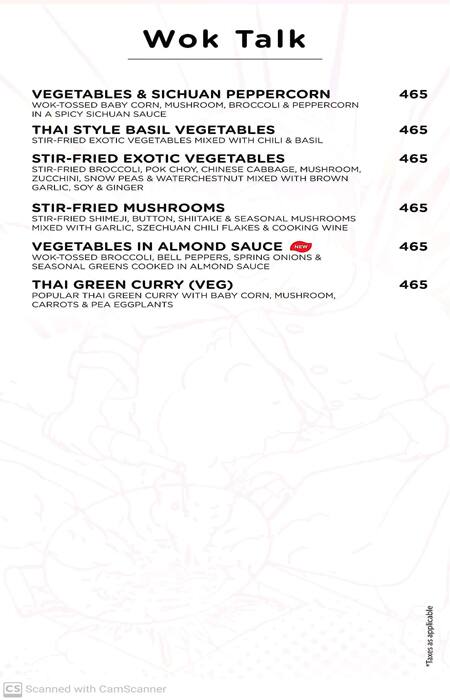 You Mee menu