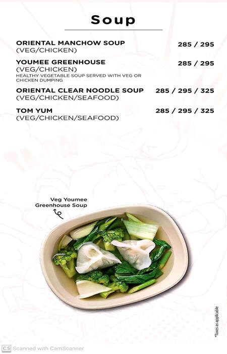 You Mee menu