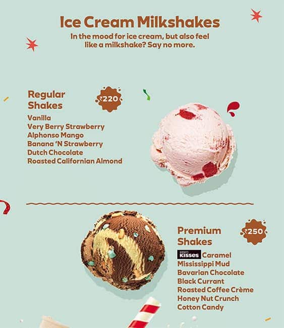 Baskin Robbins - Ice Cream Desserts menu
