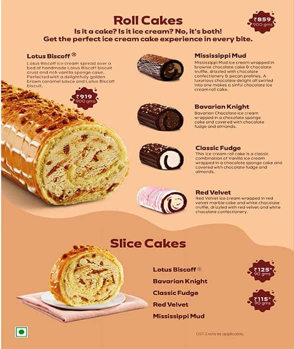 Baskin Robbins - Ice Cream Desserts menu