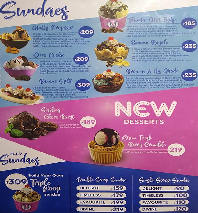 baskin robbins ice cream cake price