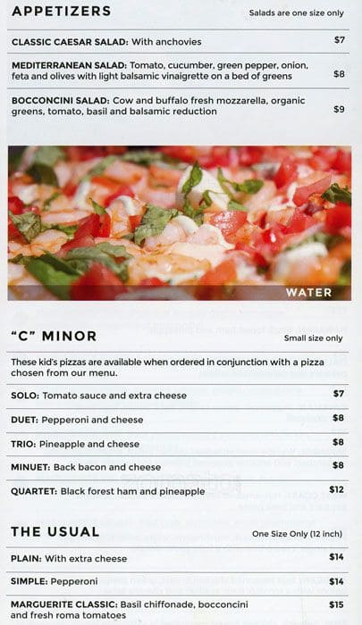 Steveston Pizza Co. menu, Menu restauracji Steveston Pizza Co ...