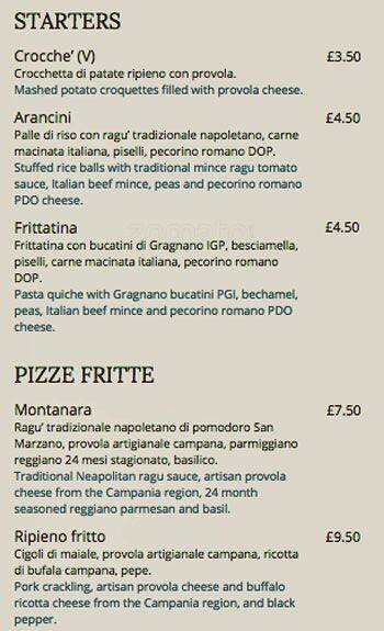 Bellillo menu