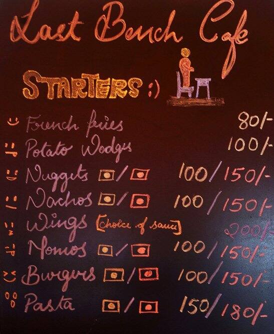 Last Bench Cafe Menu, Menu for Last Bench Cafe, New BEL Road, Bangalore Zomato