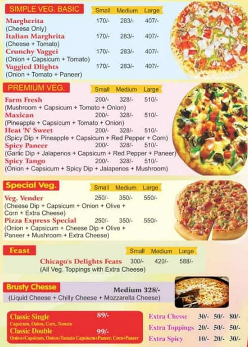 Menu of Shake Sahab, Krishna Nagar, New Delhi