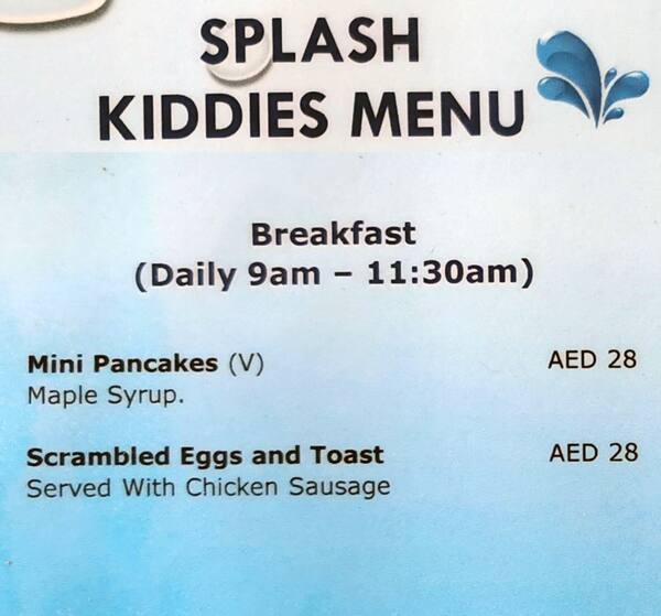 Splash Pool Bar Dubai Polo & Equestrian Club Menu Zomato