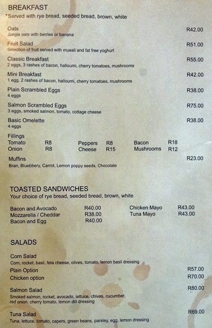 Fresh Cafe Menu, Menu For Fresh Cafe, Fourways, Sandton - Zomato Sa