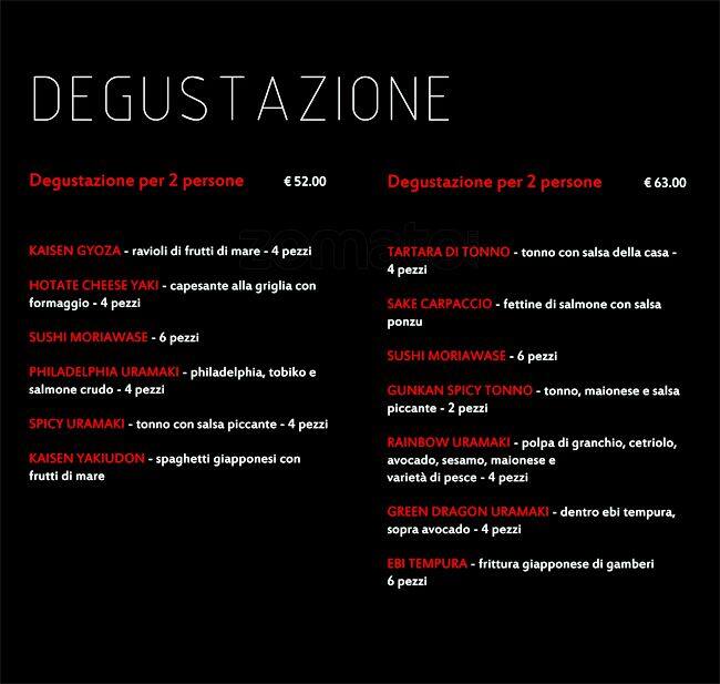 Menu di Sakura Sushi 