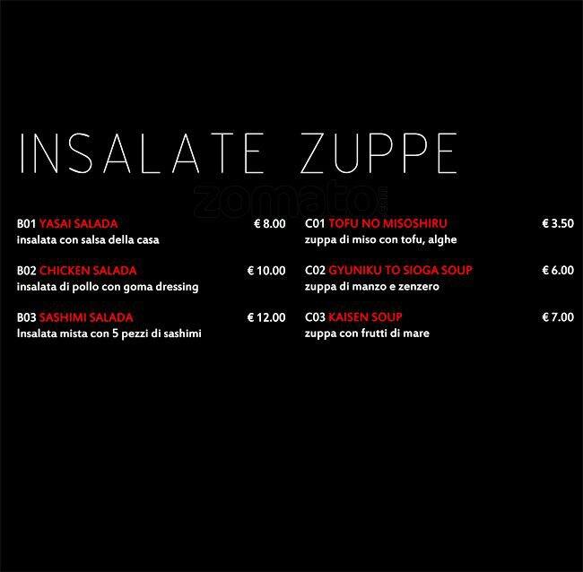 Menu di Sakura Sushi 