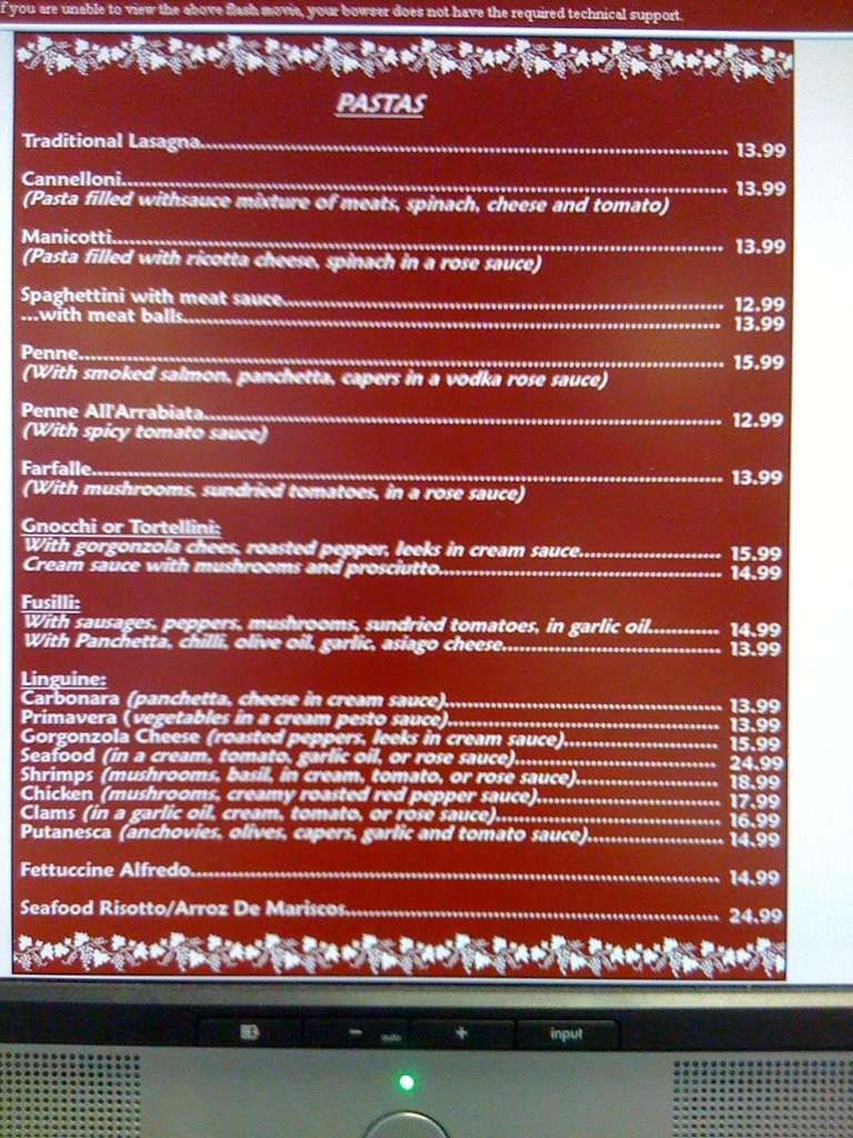 Cafe Spiga Menu, Menu for Cafe Spiga, ByWard Market, Ottawa