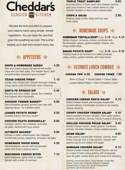 cheddars scratch menu and prices        <h3 class=