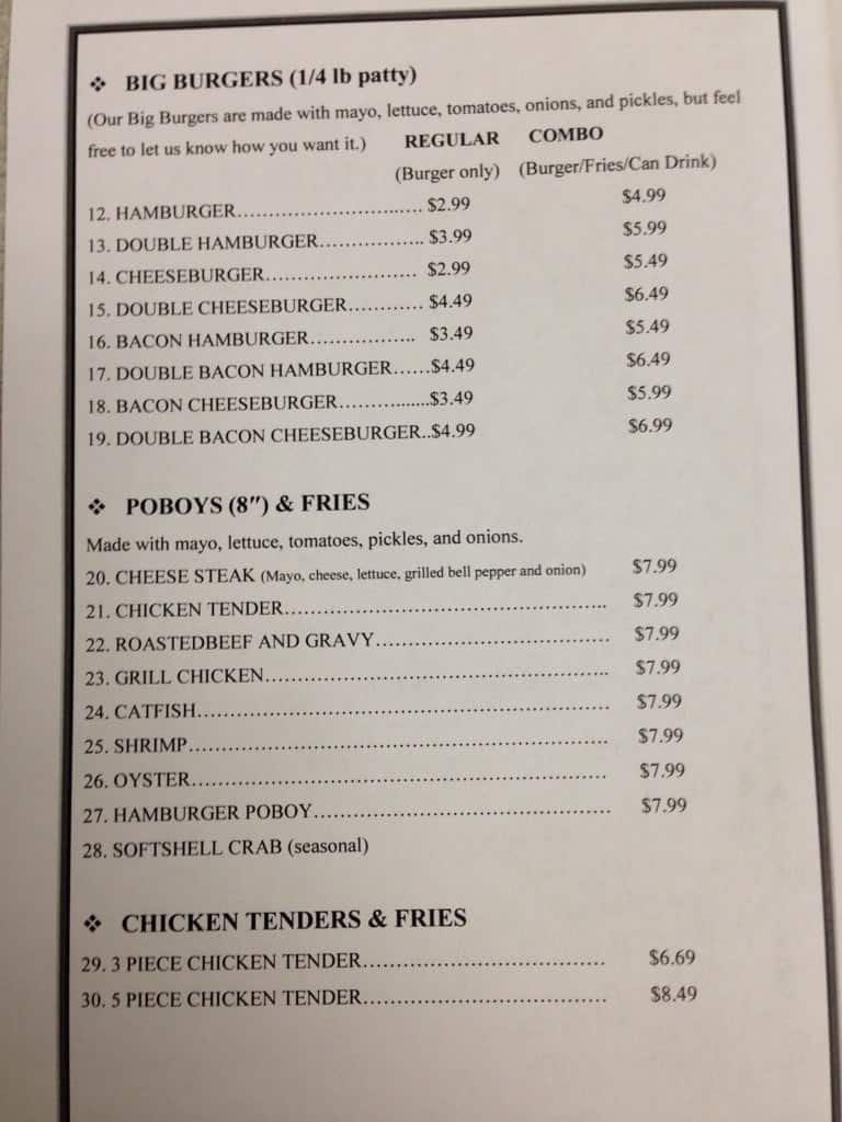 Mama S Kitchen Menu Menu For Mama S Kitchen Cut Off Houma