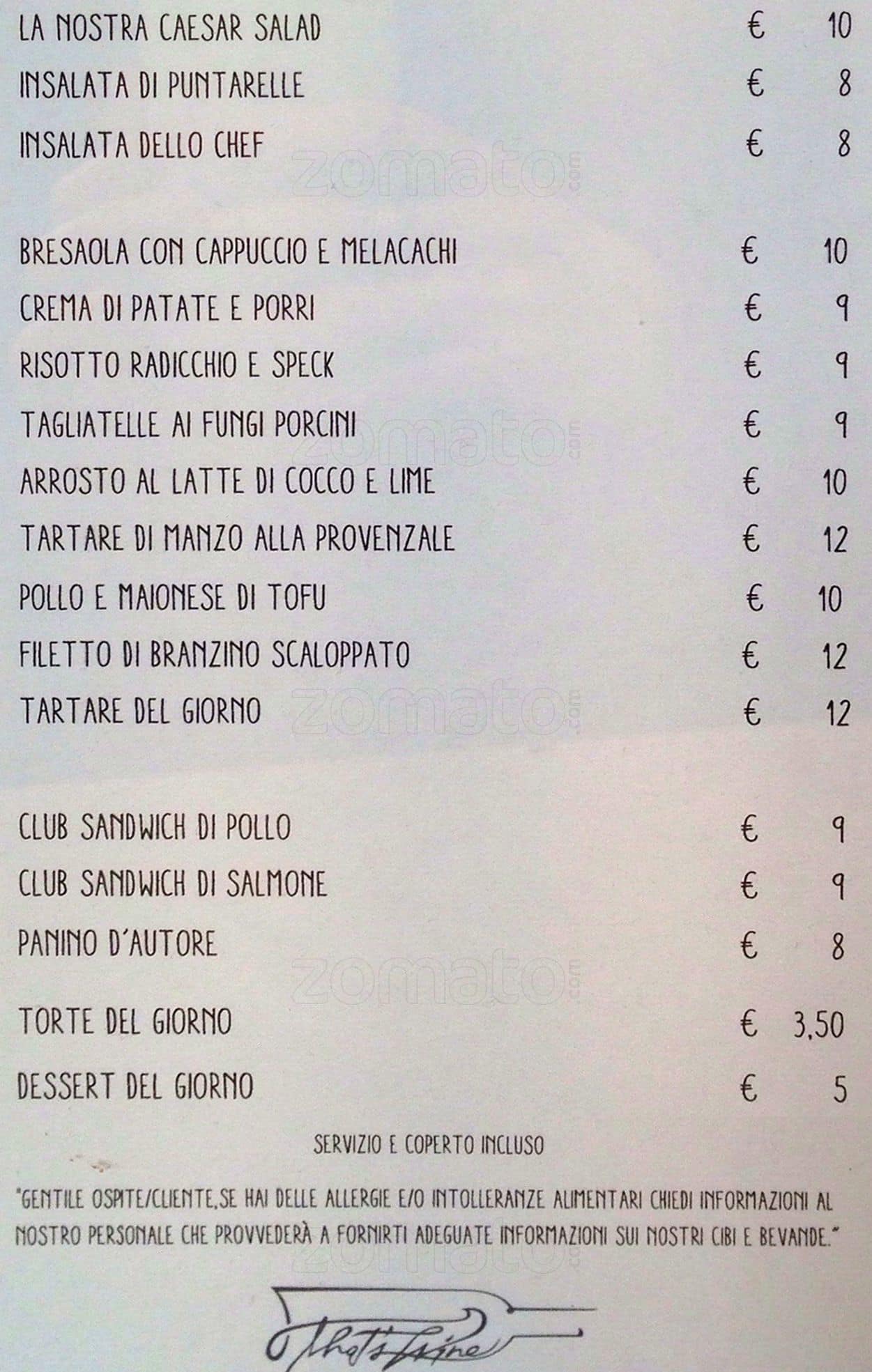 Menu di That's Wine 