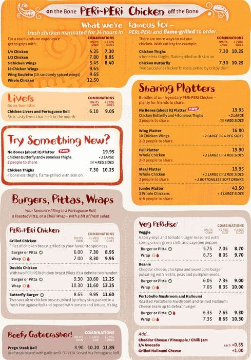 Nando's Menu, Menu for Nando's, Renfrew, Glasgow - Zomato UK