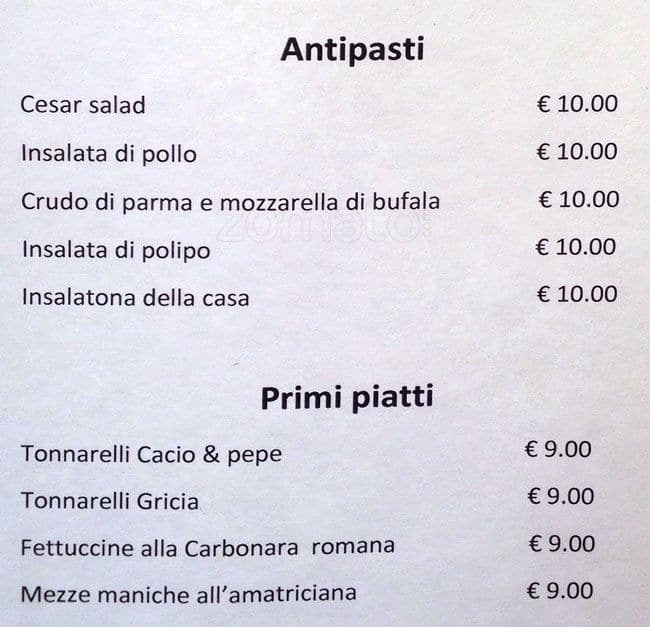 Menu di La Góla 
