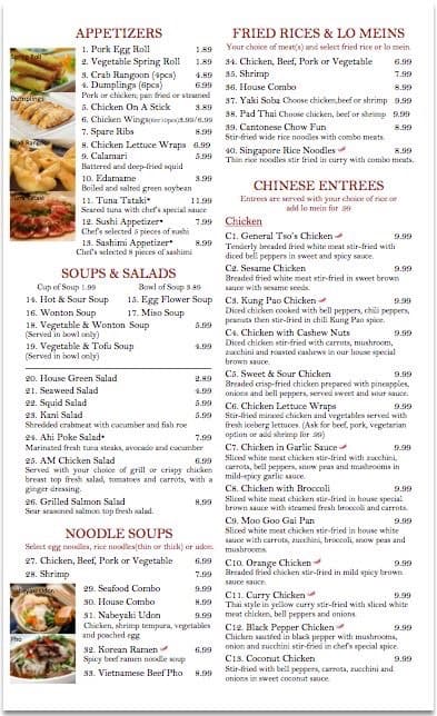 Am Asian Cuisine Menu Menu For Am Asian Cuisine Mount Juliet Nashville Am Asian Cuisine Menu Menu For Am Asian Cuisine Mount Juliet Nashville