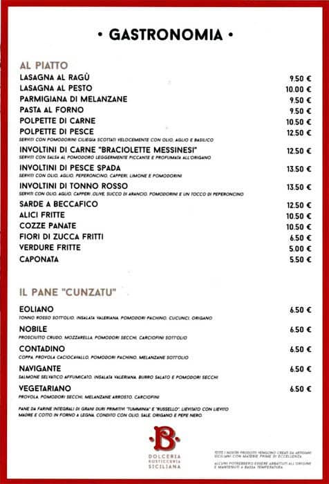 Menu di Betto 