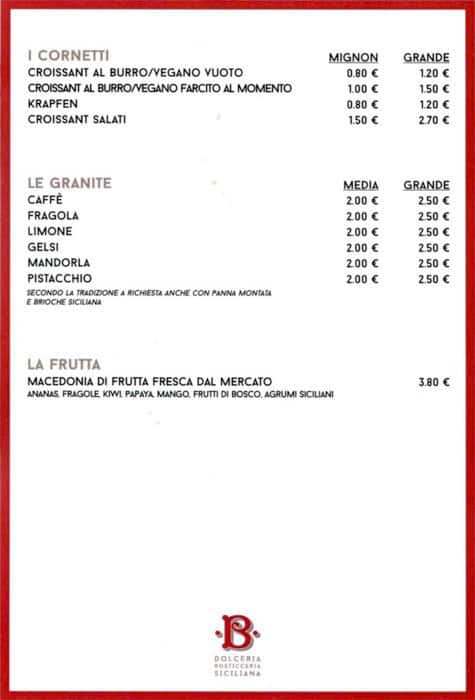 Menu di Betto 
