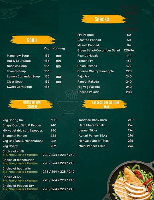 Menu Of The Secret Place, Magadi Road, Bangalore