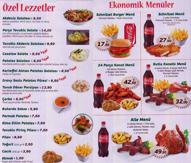 Wienerwald Menu Menu For Wienerwald Ataşehir Merkez - 