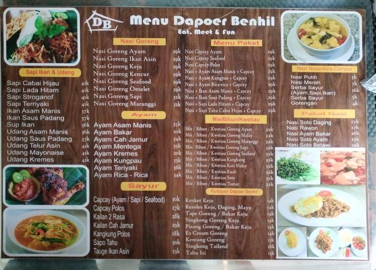 Dapoer Benhil Menu Menu For Dapoer Benhil Bendungan Hilir Jakarta