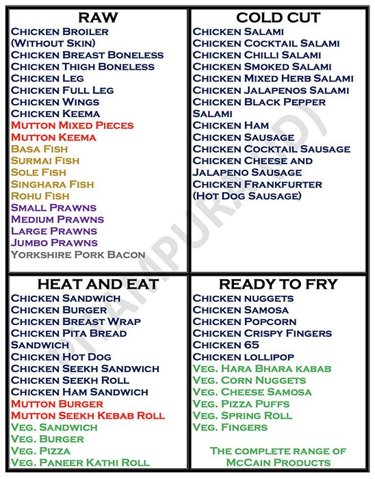 Green Chick Chop menu