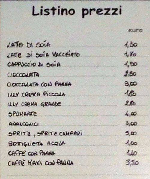 Menu di Pasticceria Caravaggio 