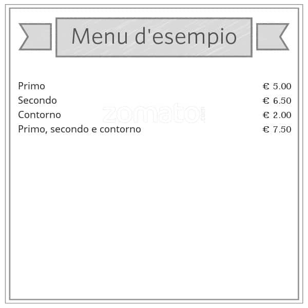 Menu at Trattoria alessia pub & bar, Milan