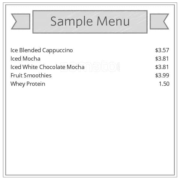 Kahawa Cafe menu