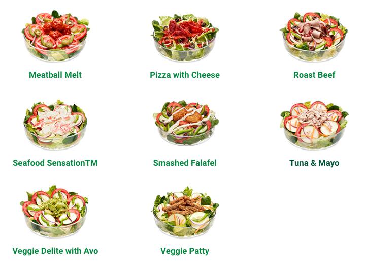 Subway меню