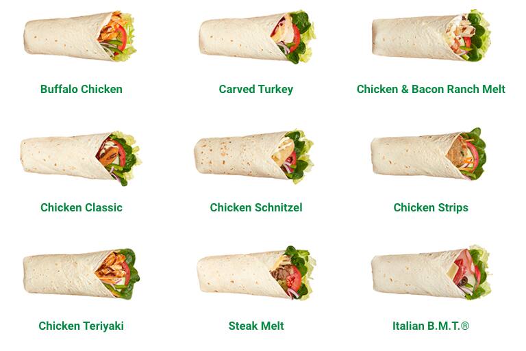 Subway меню