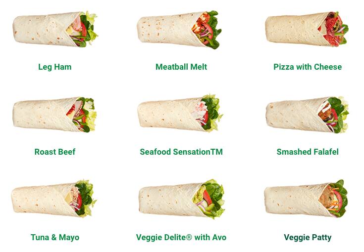 Subway меню