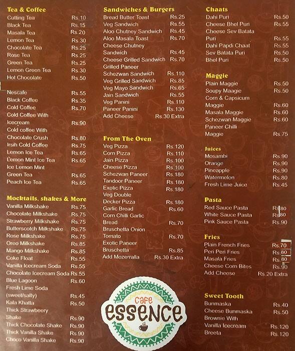 Cafe Essence College Road Nashik Zomato