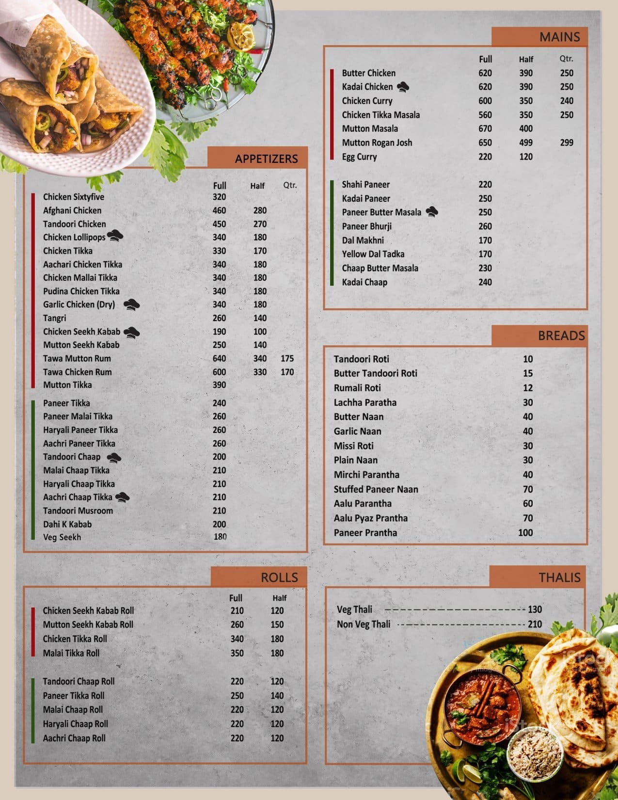 Menu at FOOD MONK, New Delhi